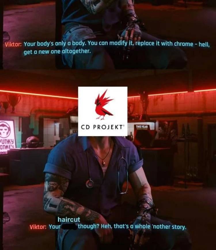 Players cannot change hair styles past the initial character creation screen in Cyberpunk 2077