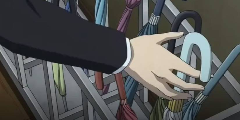 Yukari Picking Up Her Umbrella Iin Another