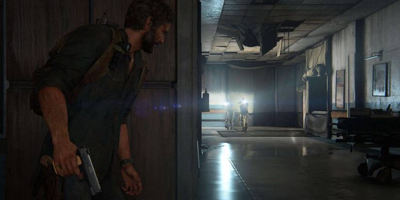 the last of us part 1 joel firefly hospital cover hallway flashlights