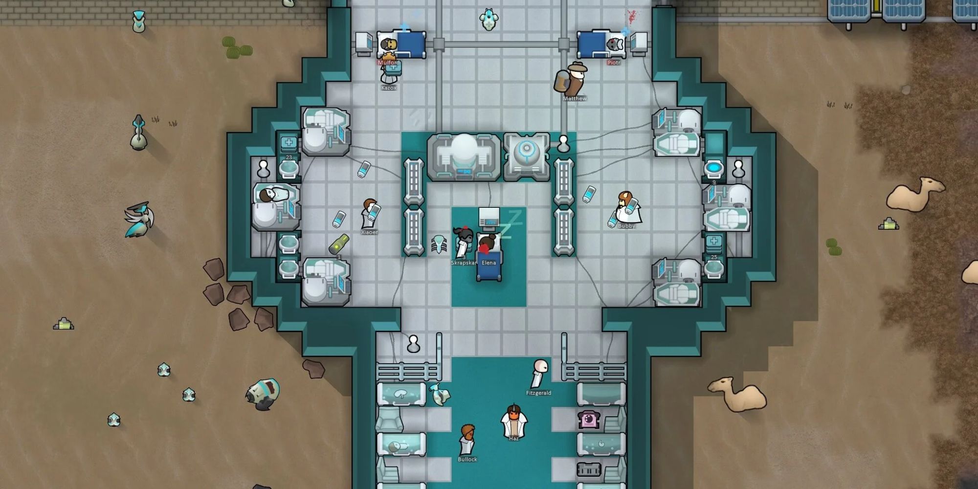 A base with colonists in it in RimWorld