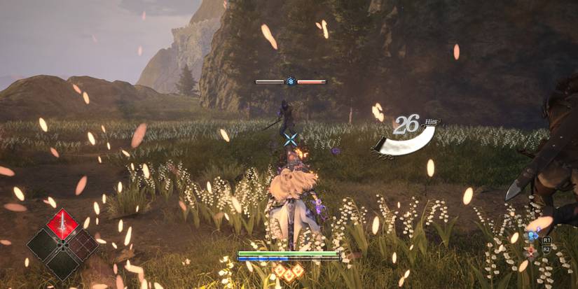 Fighting enemies in Valkyrie Elysium