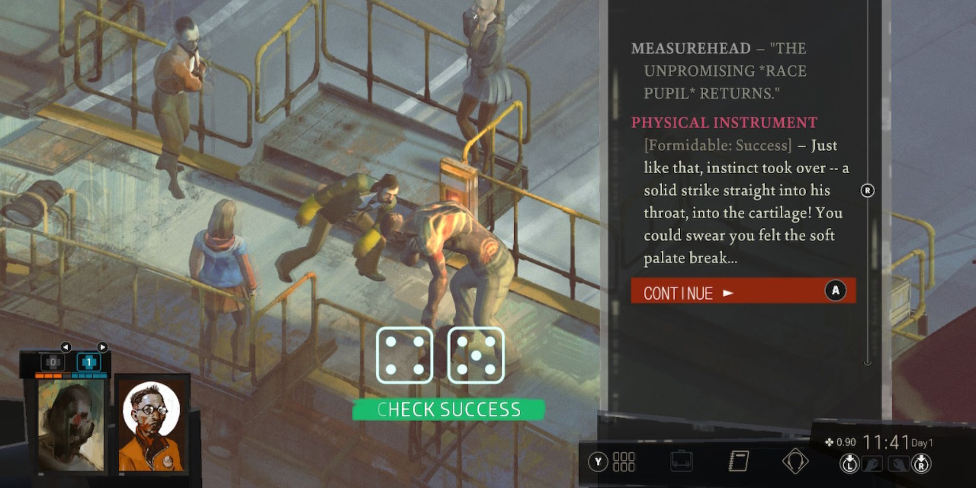 Physical Instrument check in Disco Elysium