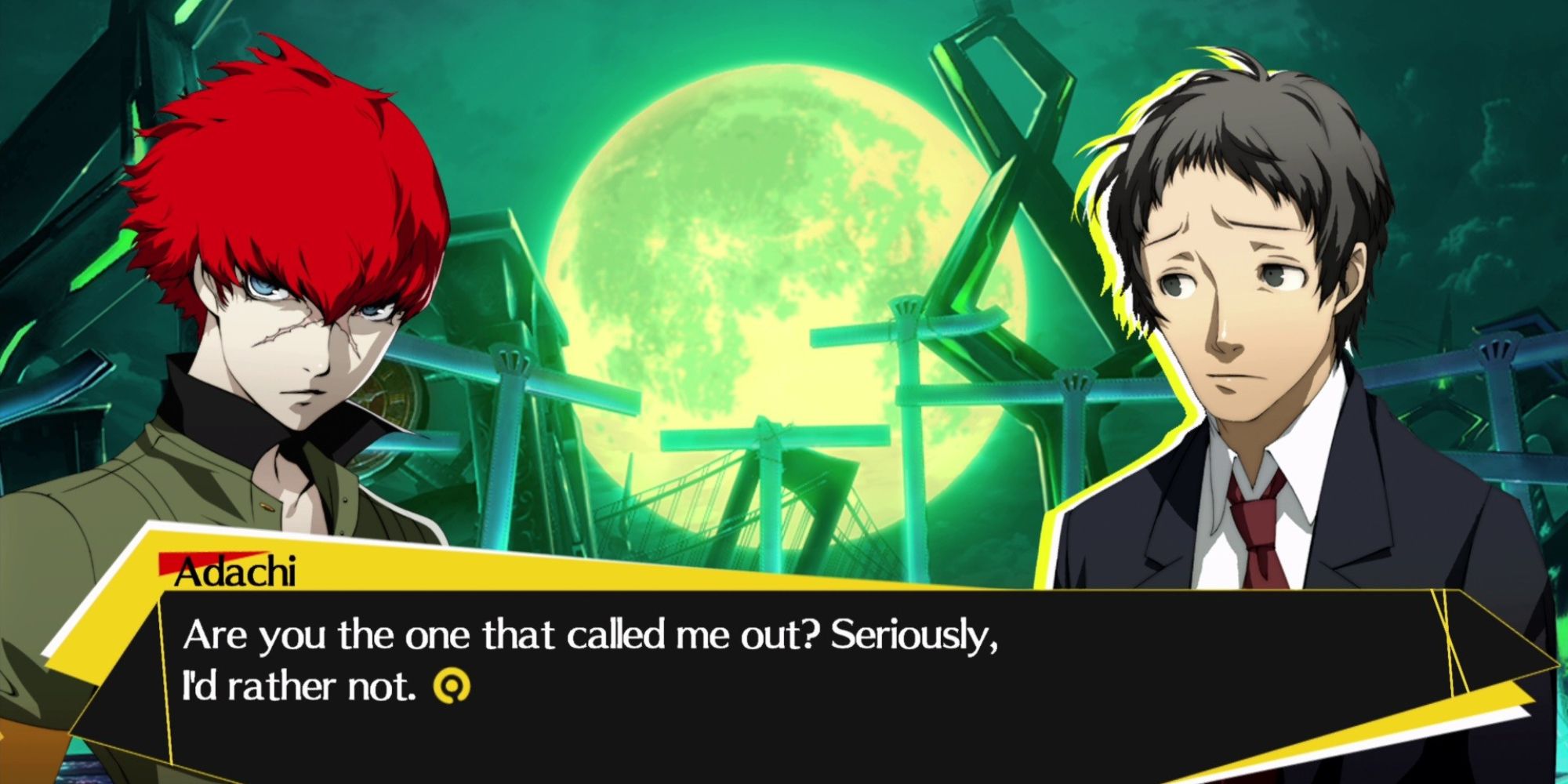 Шо и Адачи разговаривают в Persona 4 Arena Ultimax