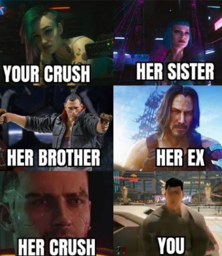 In-game Cyberpunk 2077 character model vs the trailer character models