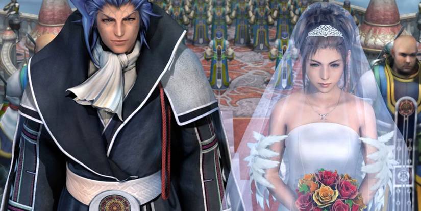 A cutscene featuring characters in Final Fantasy 10