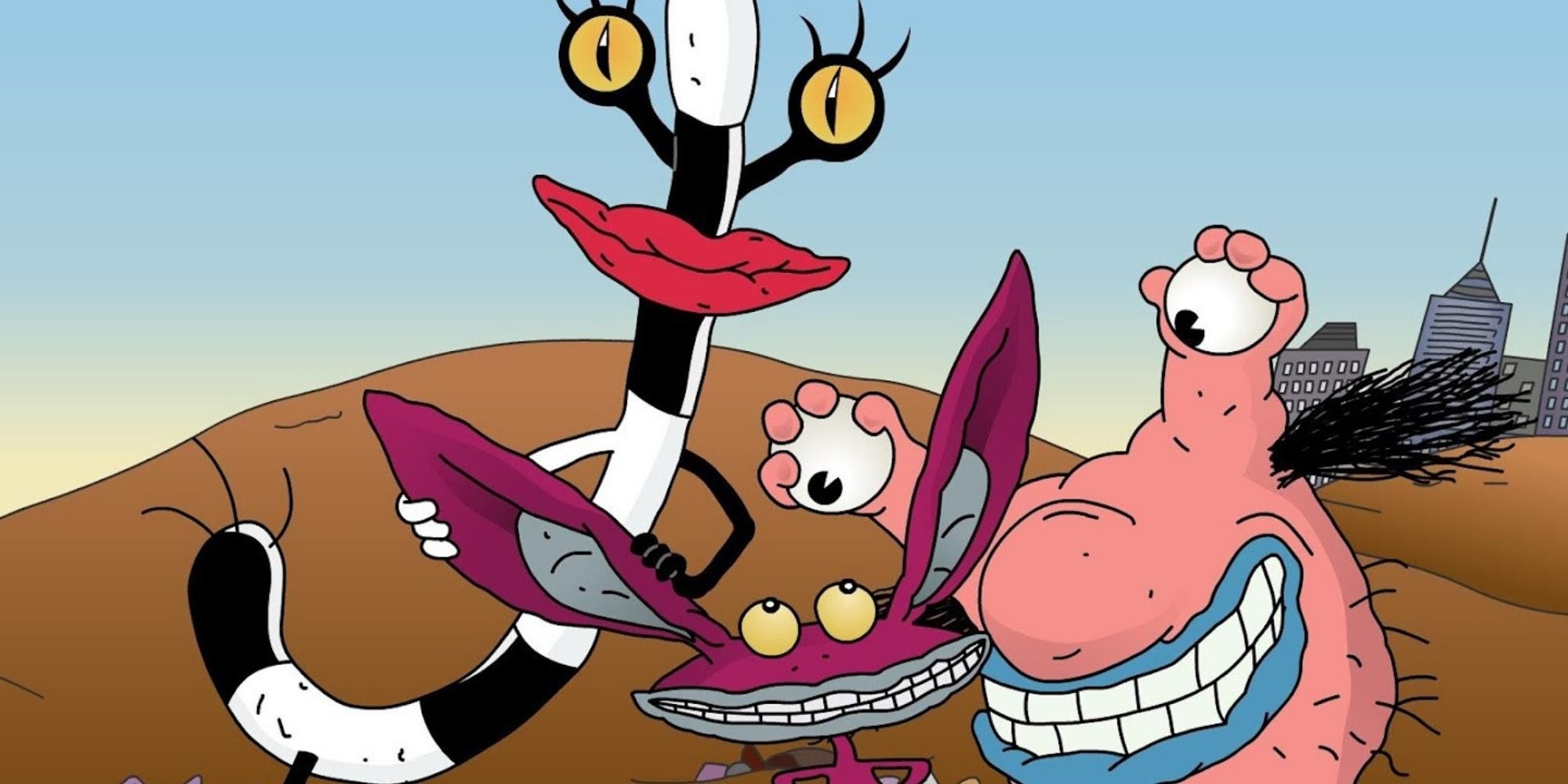 Oblina, Ickis, and Krumm in Aaahh!!! Real Monsters