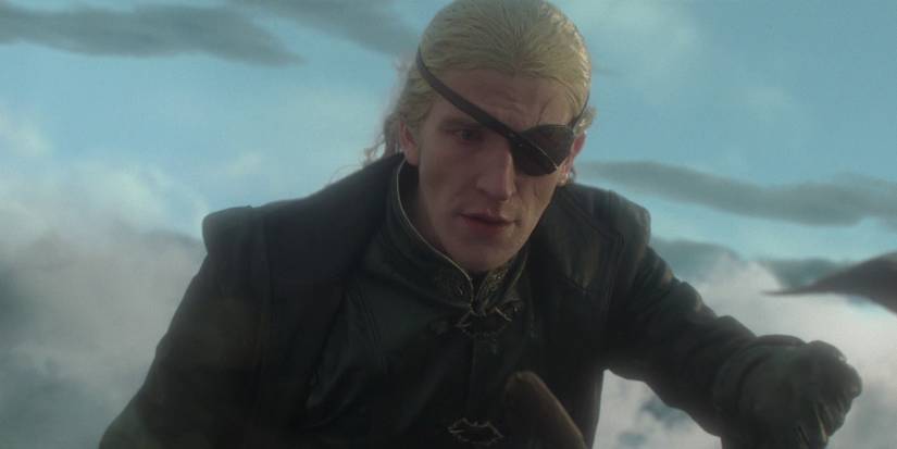 Aemond Targaryen on dragonback.