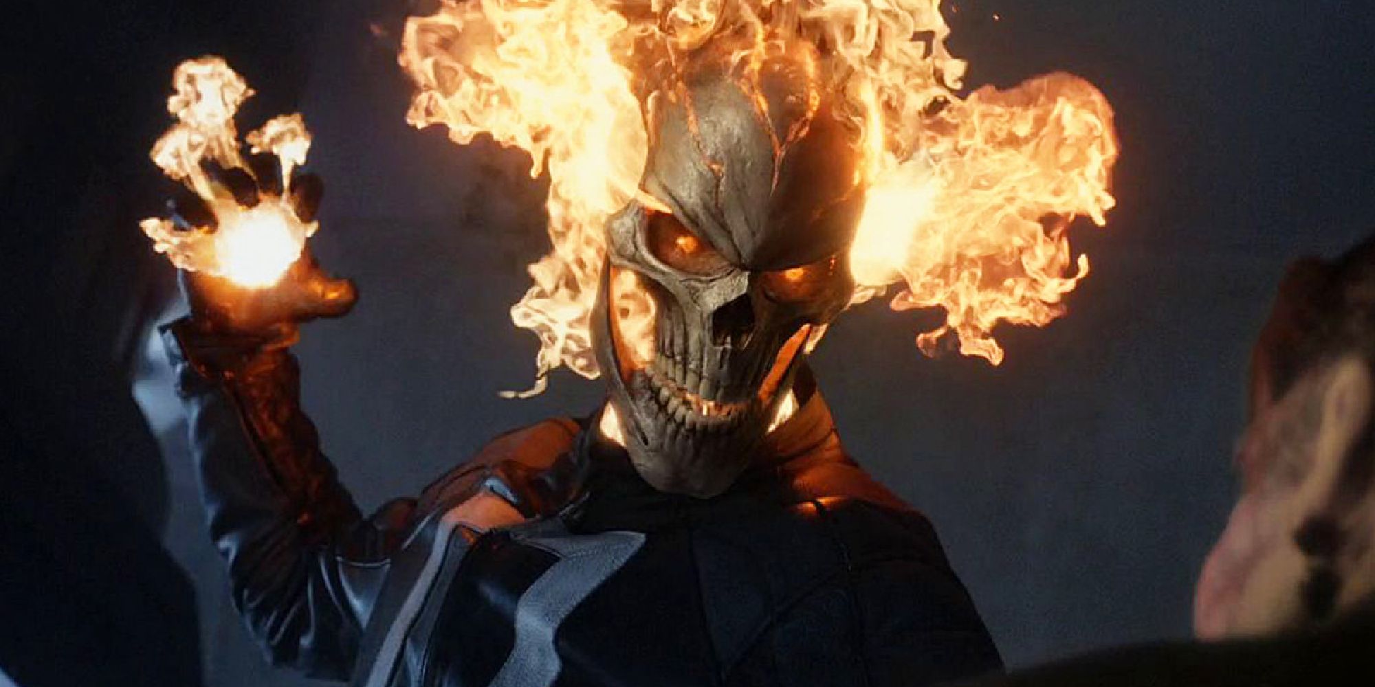 Ghost Rider conjuring a fireball in Agents of S.H.I.E.L.D.