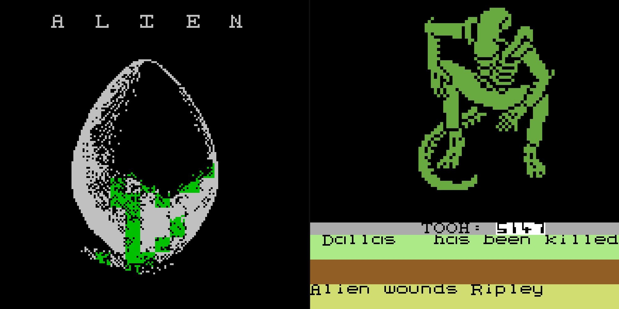 Alien for ZX Spectrum, C64