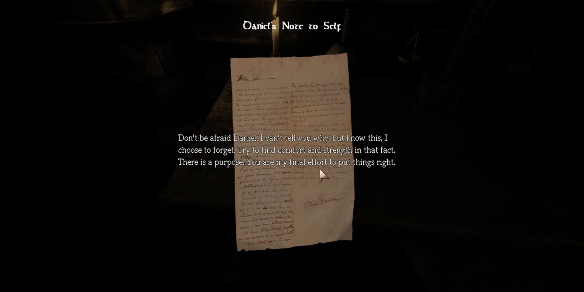 Player reminds himself of his purpose through his writings