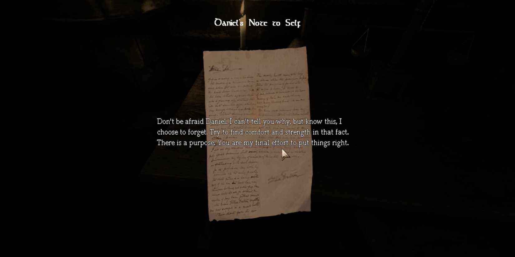 Player reminds himself of his purpose through his writings