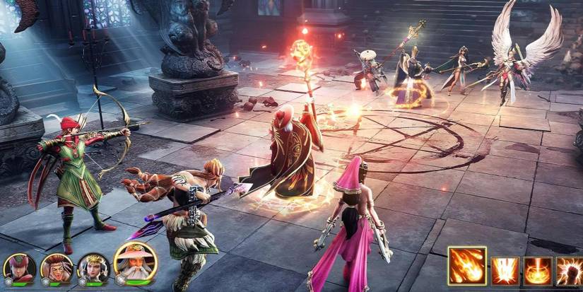 battle in Among Gods! RPG Adventure