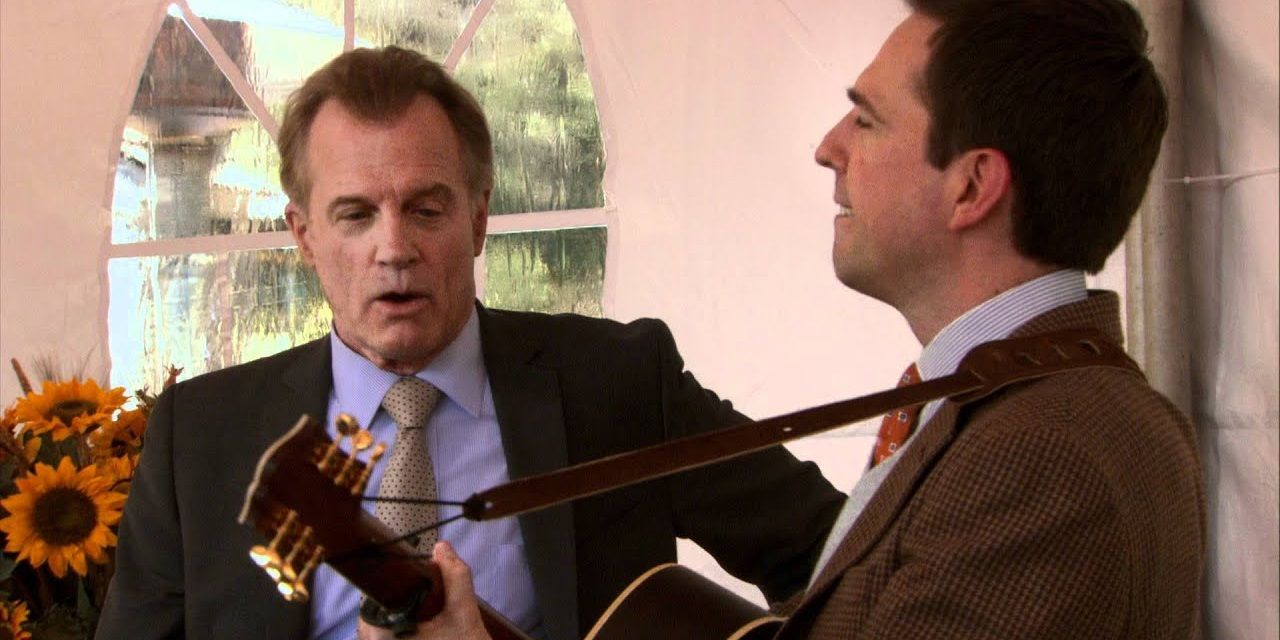 Andy sings with his dad in The Office