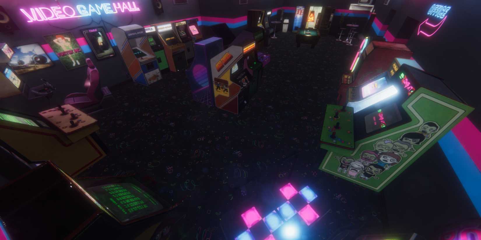 An Arcade Paradise screenshot of the Video Game Hall