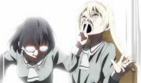 Kasumi and Olivia in Asobi Asobase Workshop of Fun