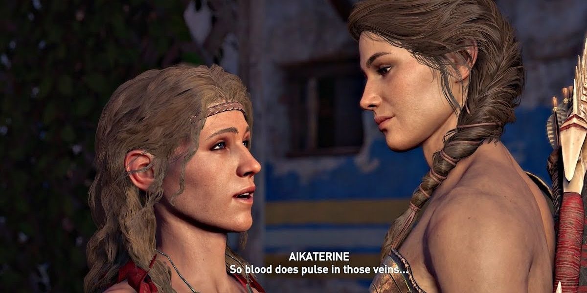 Kassandra flirting with Aikaterine