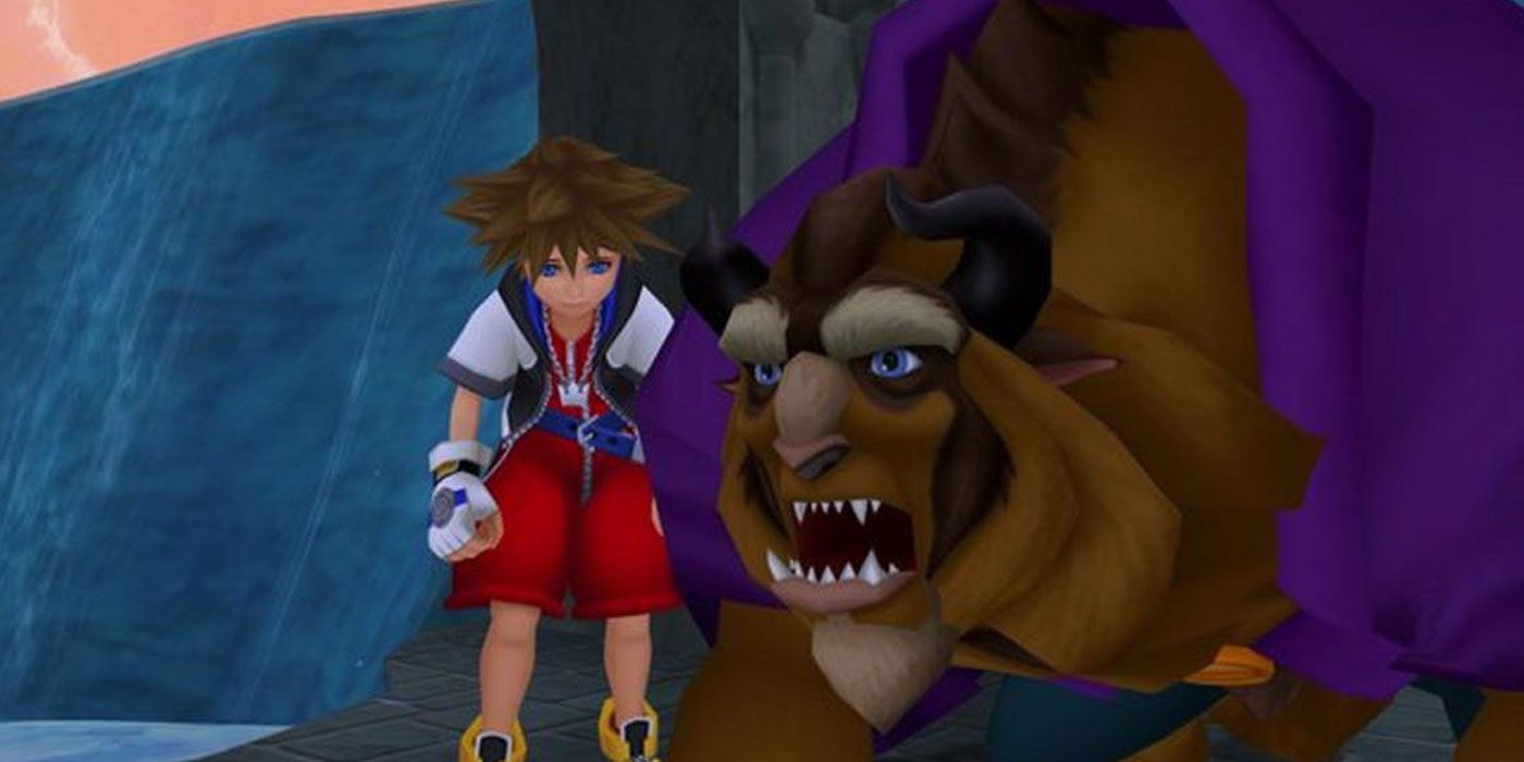 Beast and Sora in Kingdom Hearts