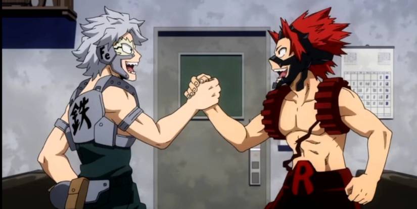 Best Bromances in My Hero Academia Tetsutetsu and Kirishima Class 1-A Class 1-B Hardening Quirk Crunchyroll