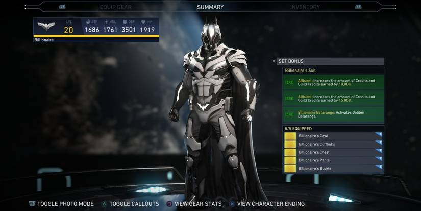 Billionaire's Suit for batman in injustice 2