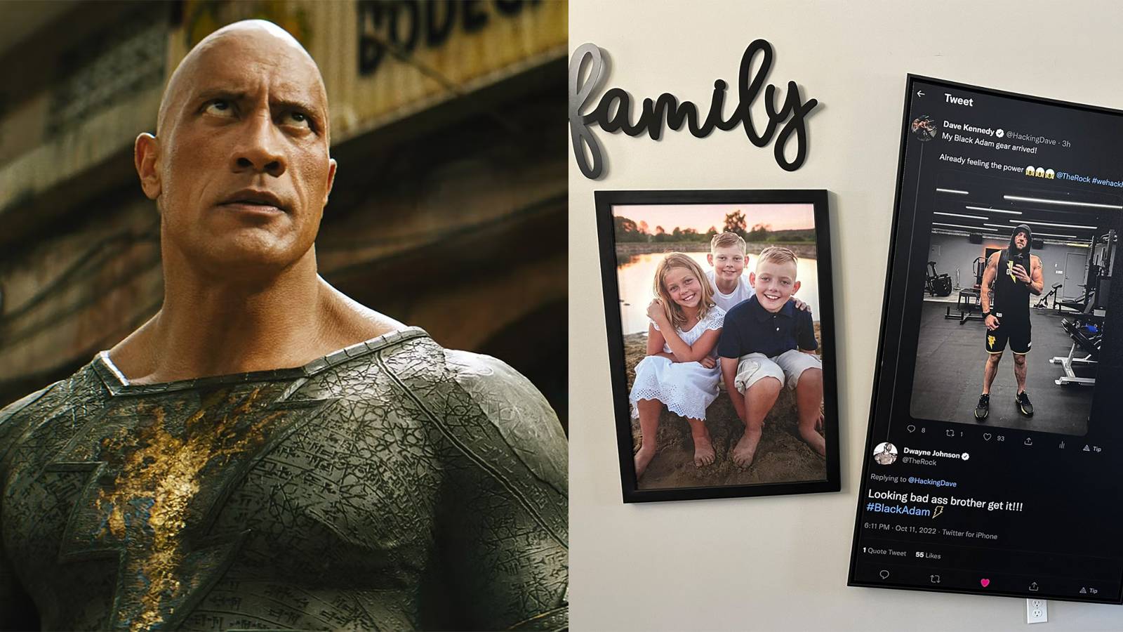 Dwayne Johnson Black Adam fan decor