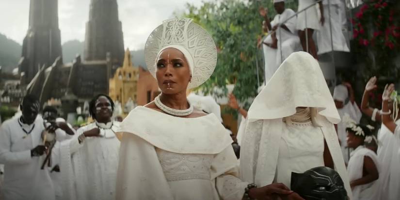 Black Panther Wakanda Forever Queen Ramonda Shuri funeral memorial