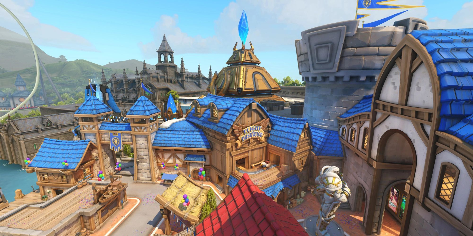 The Hybrid map called Blizzard World in Overwatch