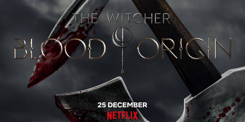 The Witcher: Blood Origin poster with release date cropped