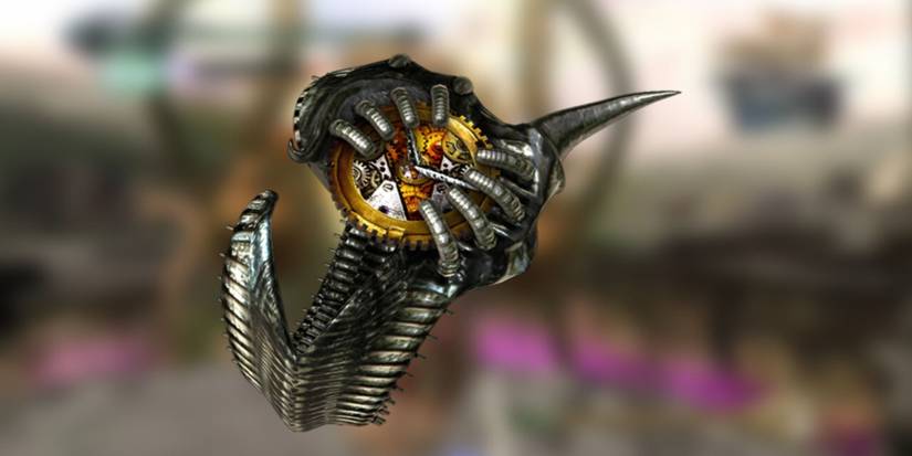 The Bracelet of Time accessory on a blurred background in Bayonetta