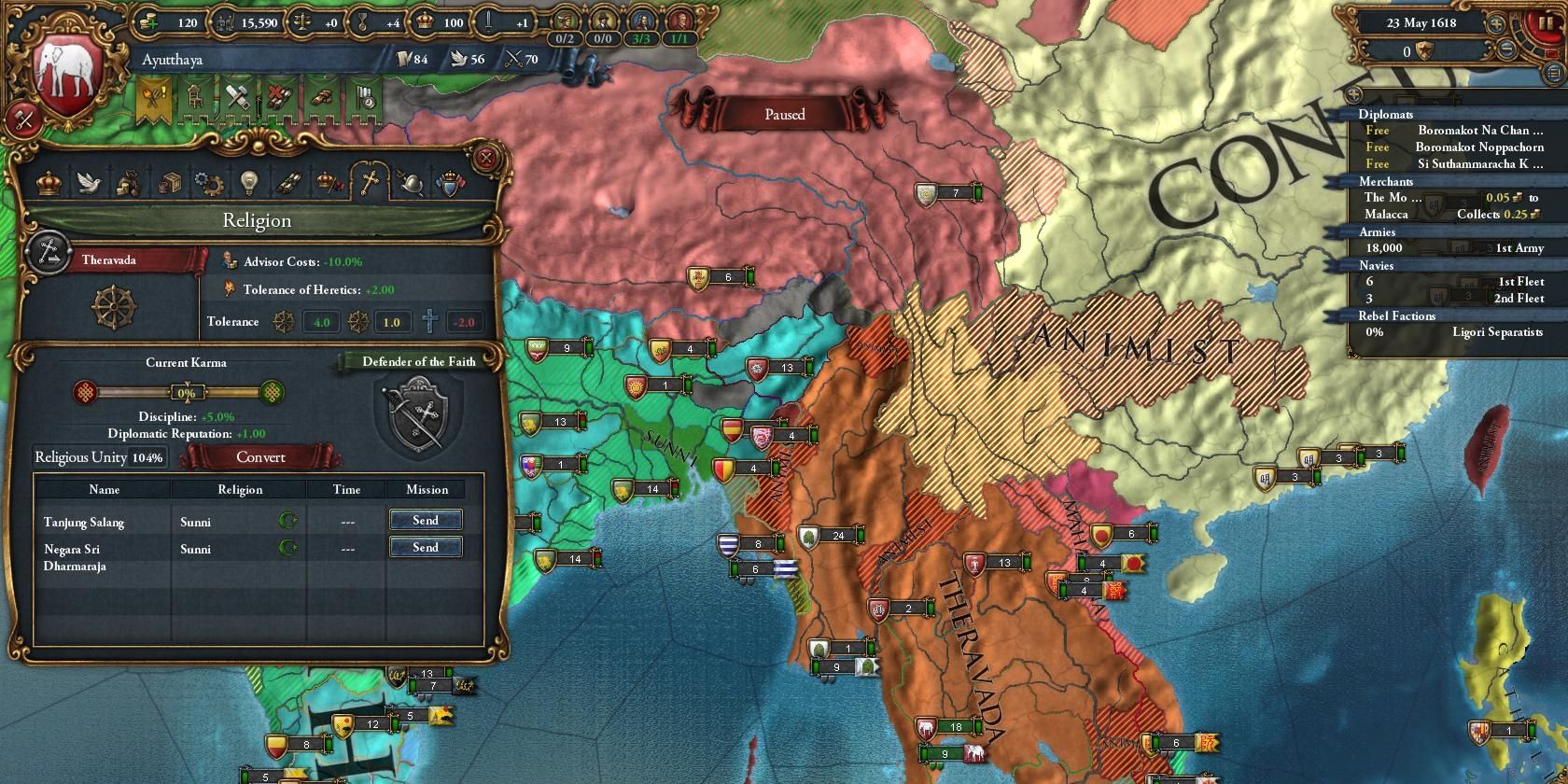 Buddhists in Europa Universalis 4