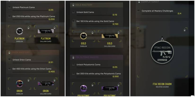 Call of Duty Modern Warfare 2 Camo Mastery