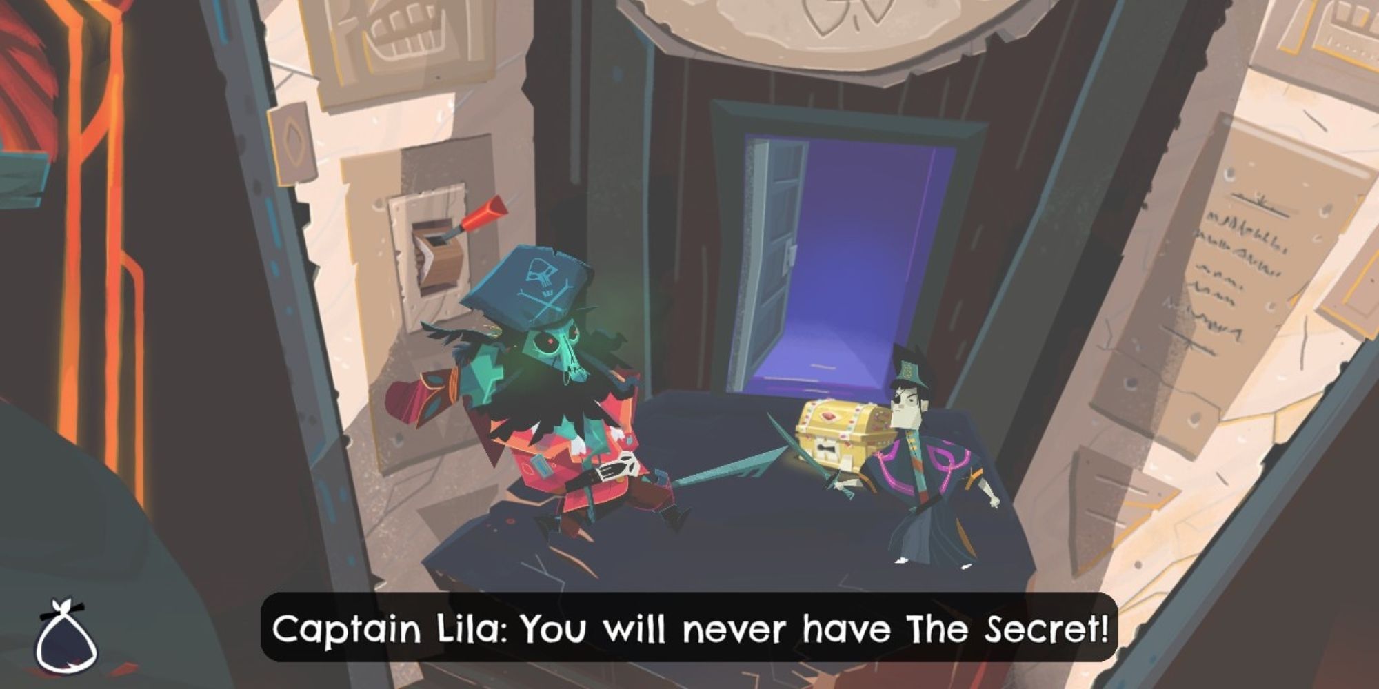 LeChuck and Captain Lila fighting in Return To Monkey Island