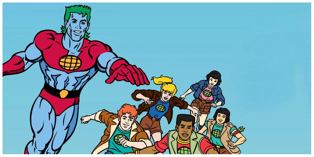 Captain Planet and the Planeteers Earth Fire Wind Water Heart