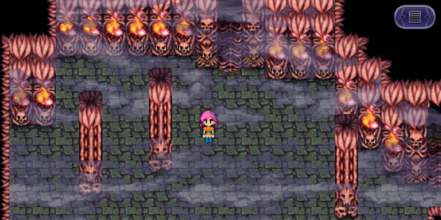 Lenna stands still in Exdeath's Castle (Final Fantasy 5)