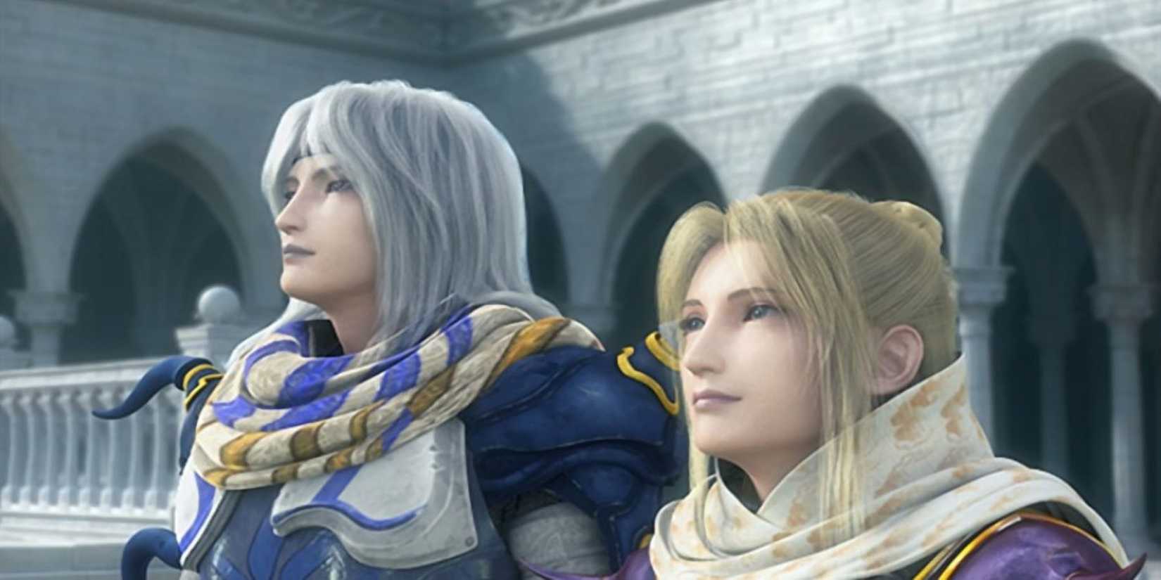 Cecil Harvey and Rosa in a Final Fantasy 4: The After Years cutscene