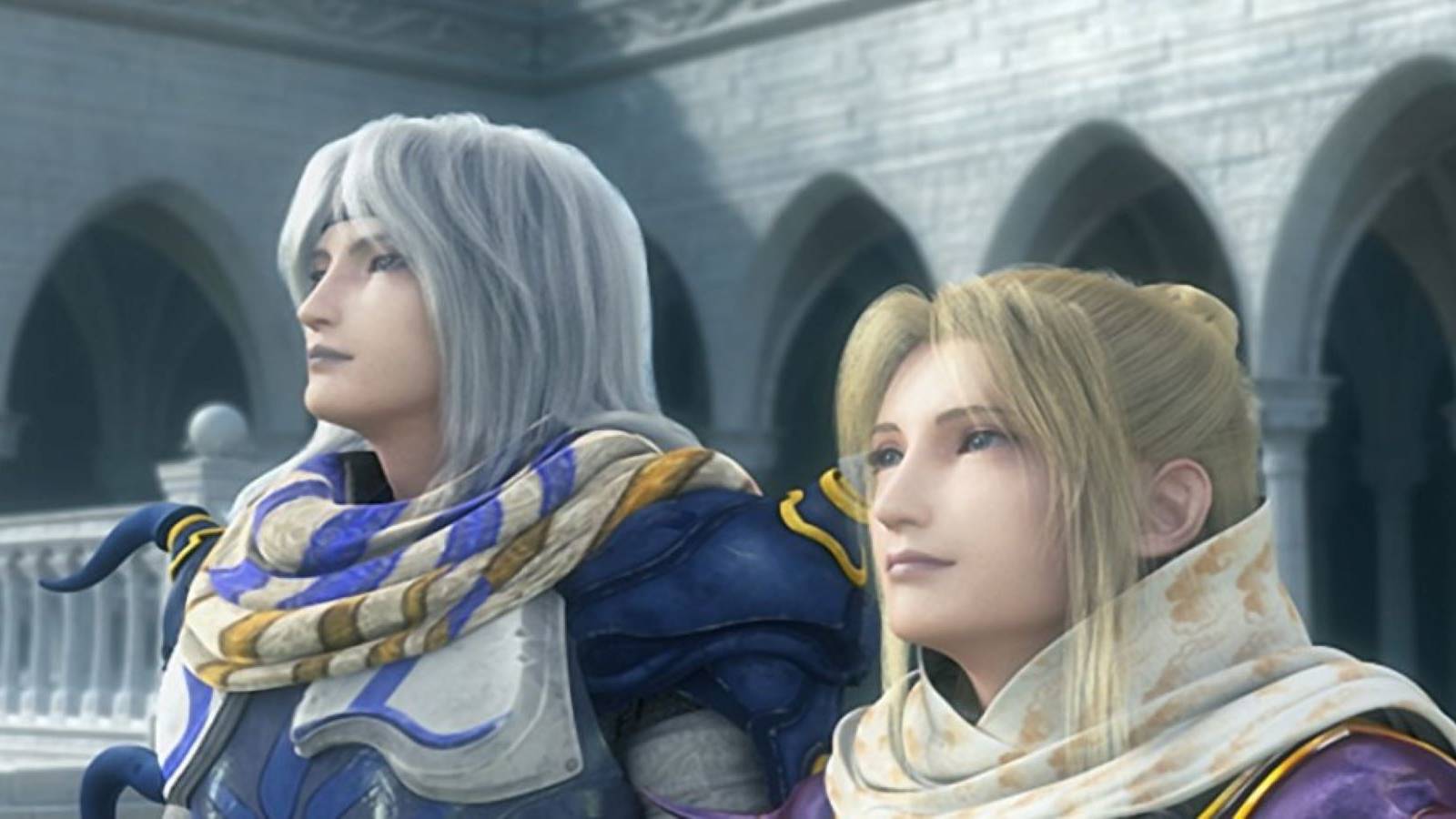 Cecil Harvey and Rosa in a Final Fantasy 4: The After Years cutscene