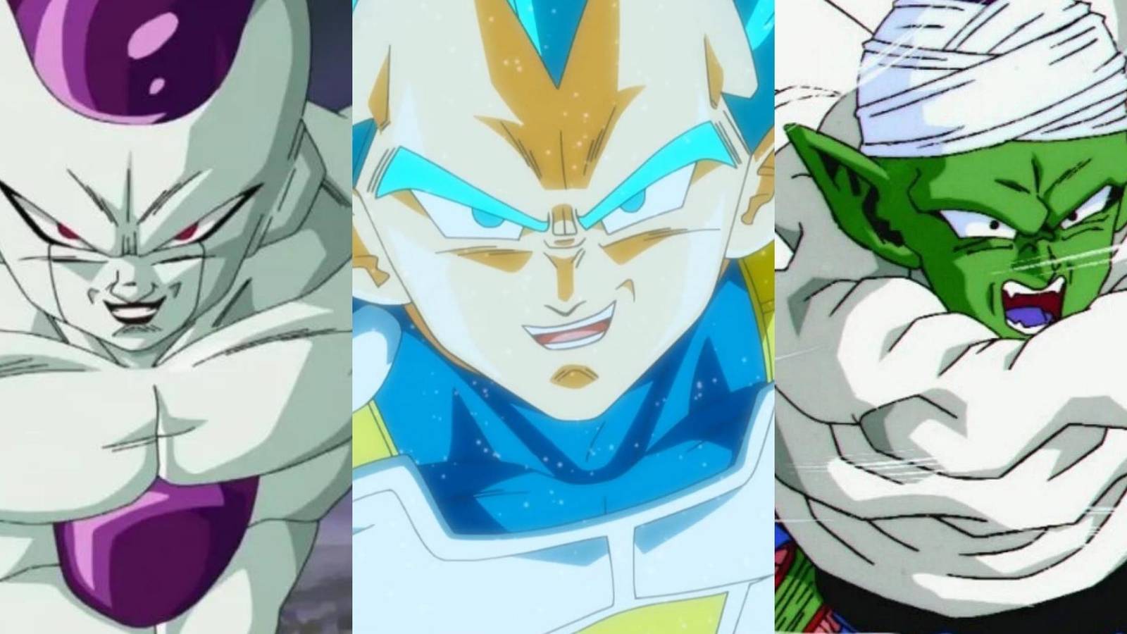 Cell, Vegeta, and Piccolo in Dragon Ball