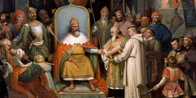 Charlemange Receiving Gifts