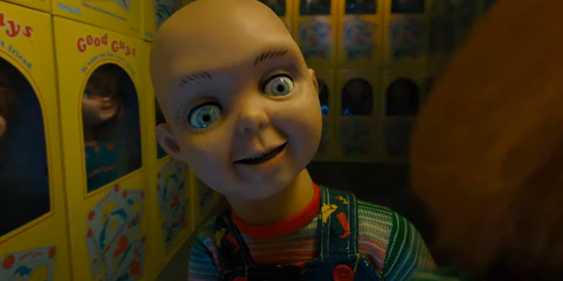 A bald Chucky doll in Chucky TV Show