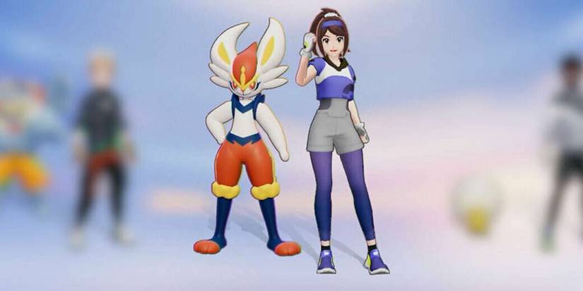Cinderace with a trainer