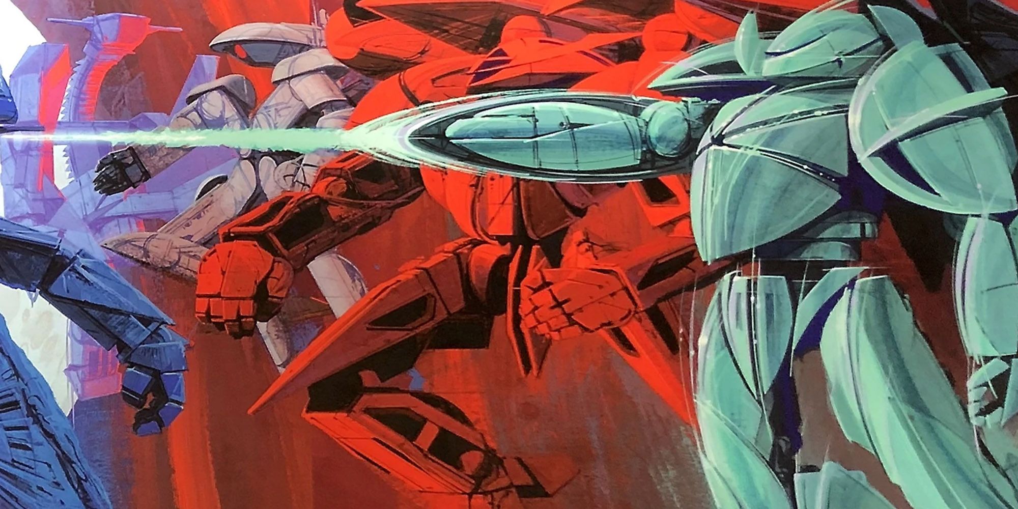 Close Up Official Art Showing Turn X Gundam