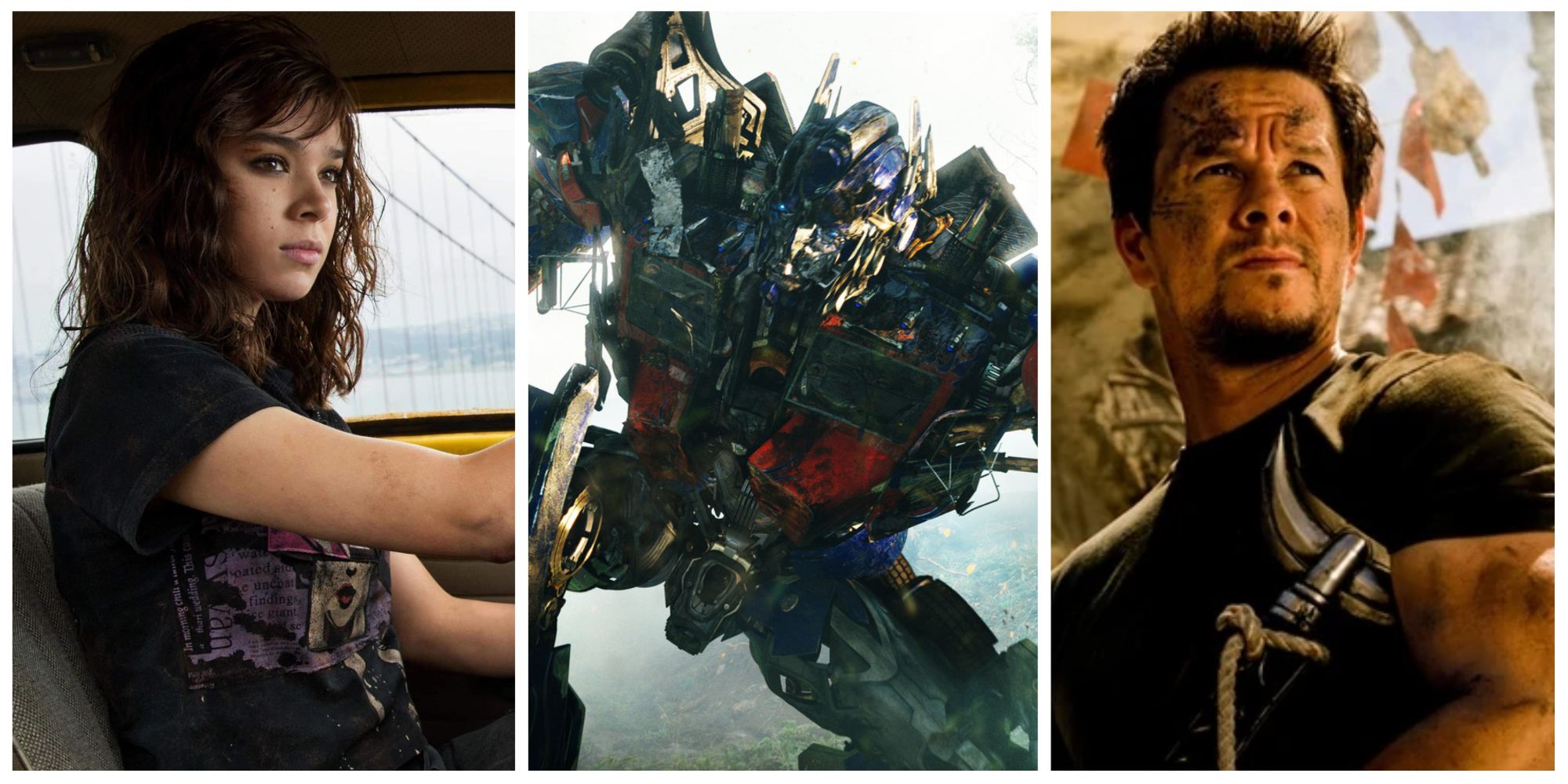 charlie from bumblebee, optimus prime and cade yaeger