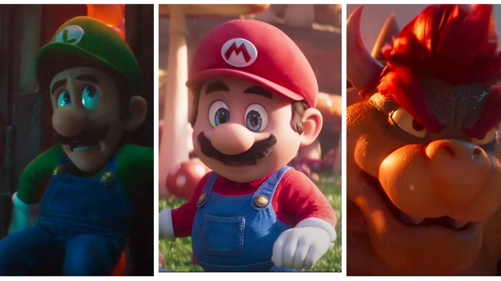 luigi, mario and bowser from the super mario bros movie