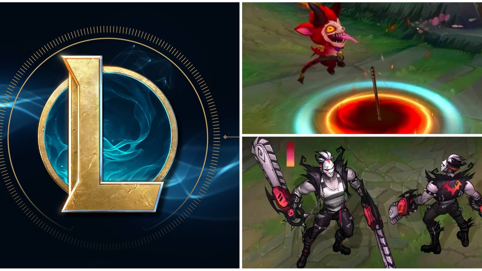 League of Legend logo, Teemo and Draven