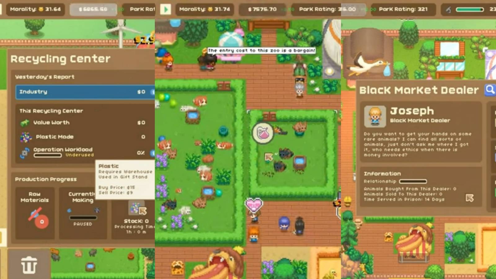 Let's Build a Zoo - Positive Morality Points