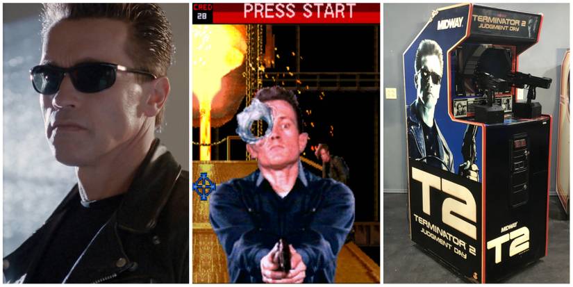 Arnold Schwarzenegger From Terminator 2, Terminator 2 Arcade, Terminator 2 Arcade Cabinet 