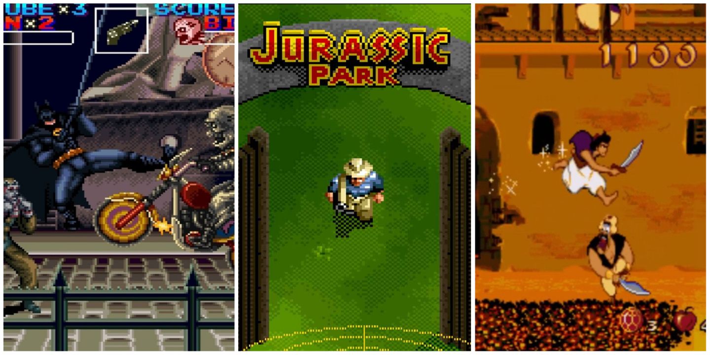 Batman Returns SNES Gameplay, Jurassic Park SNES Gameplay, Aladdin Sega Genesis Gameplay