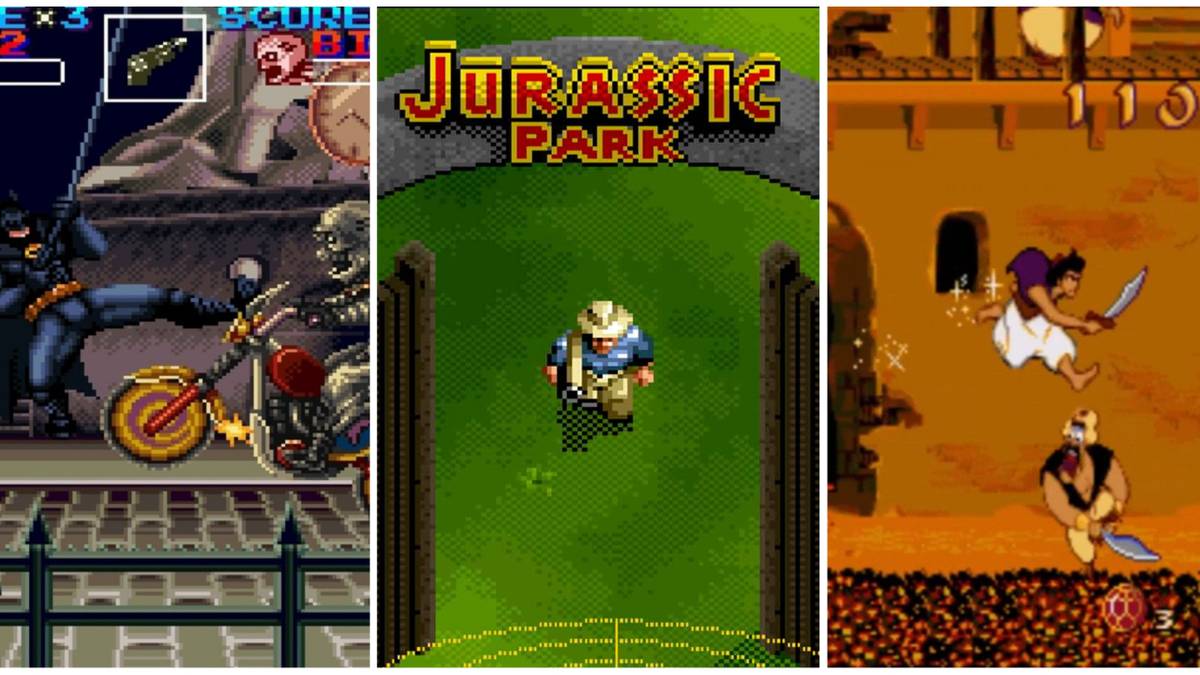 Batman Returns SNES Gameplay, Jurassic Park SNES Gameplay, Aladdin Sega Genesis Gameplay