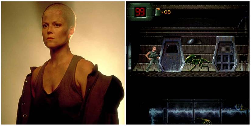 Ripley From Alien 3 Movie & Alien 3 Gameplay SNES