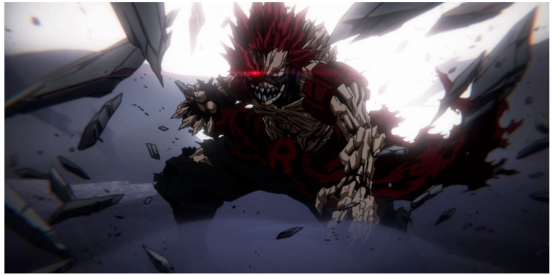 Red Riot Using His Maximum Hardening Against A Yakuza Member in My Hero Academia