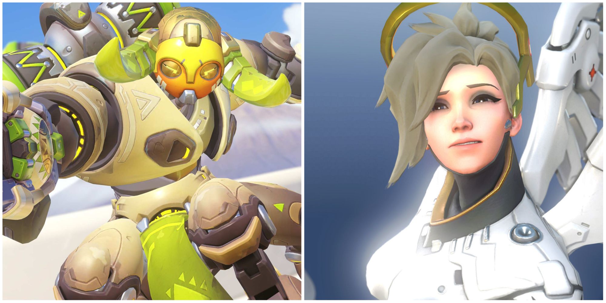 orisa and mercy next to each other